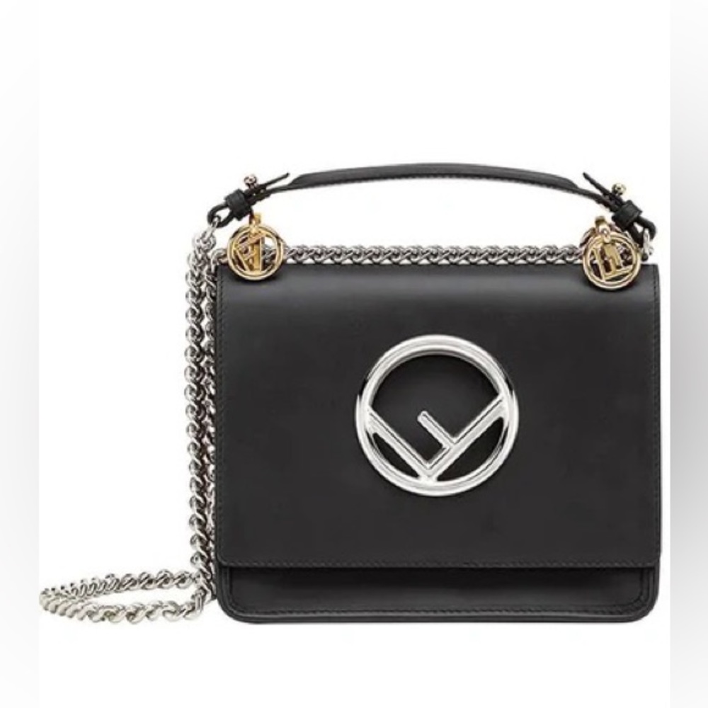 Fendi Kan black leather bag excellent condition!